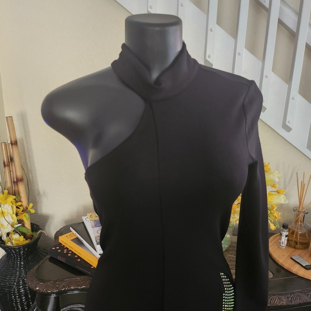 Fashion Nova See Me Shine Embellished Jumpsuit Size M NEW - Picture 7 of 9